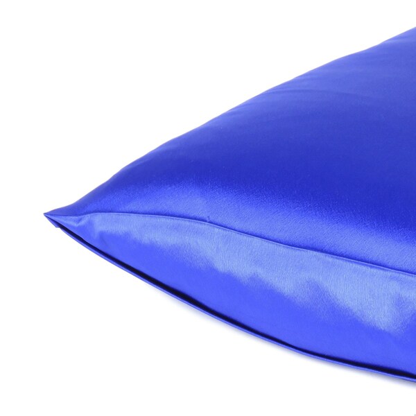 Homeroots 20 x 30 in. Royal Blue Dreamy Silky Satin Queen Size Pillowcases - 387908