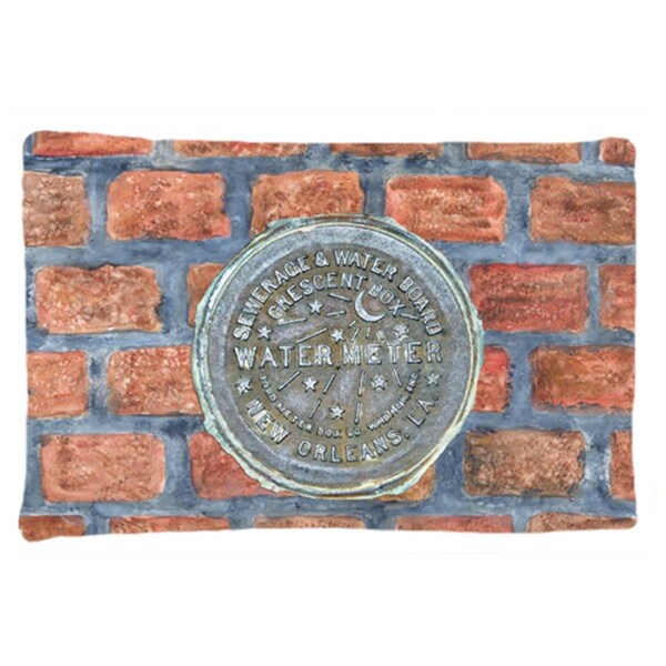 Carolines Treasures 20.5 x 30 in. New Orleans Watermeter on Bricks Moisture Wicking Fabric Standard Pillow Case - 8829PILLOWCASE