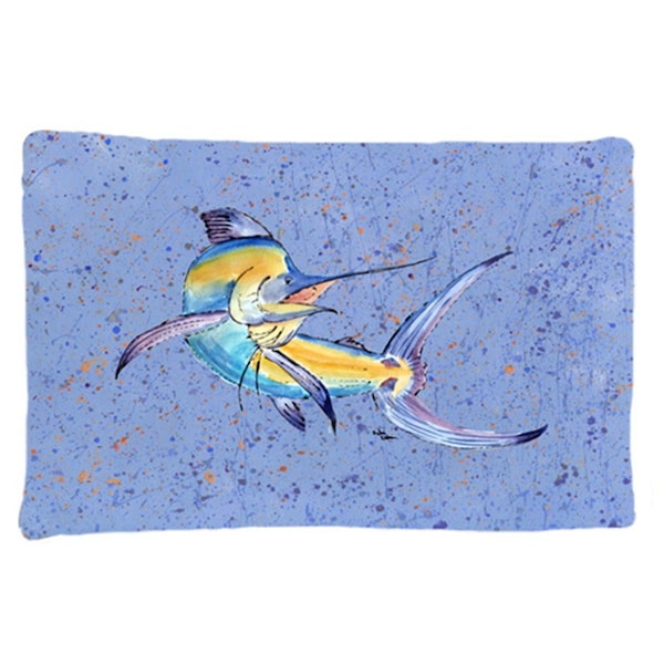 Carolines Treasures 20.5 x 30 in. Blue Marlin Moisture Wicking Fabric Standard Pillow Case - 8350PILLOWCASE