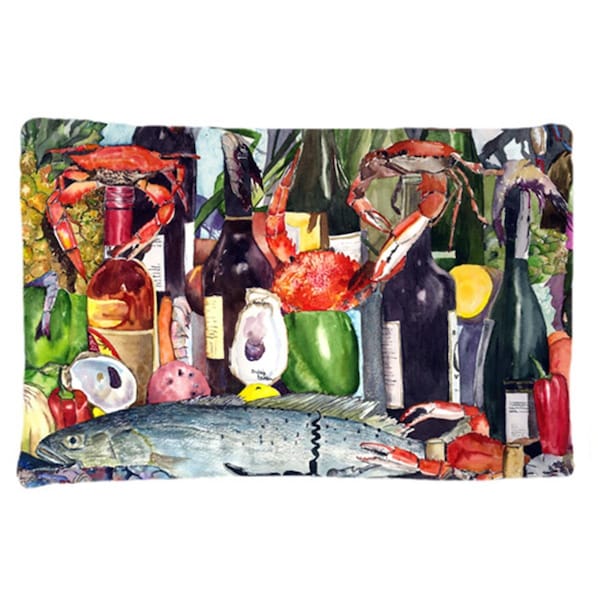 Carolines Treasures 20.5 x 30 in. Wine and Speckled Trout Moisture Wicking Fabric Standard Pillow Case - 8916PILLOWCASE