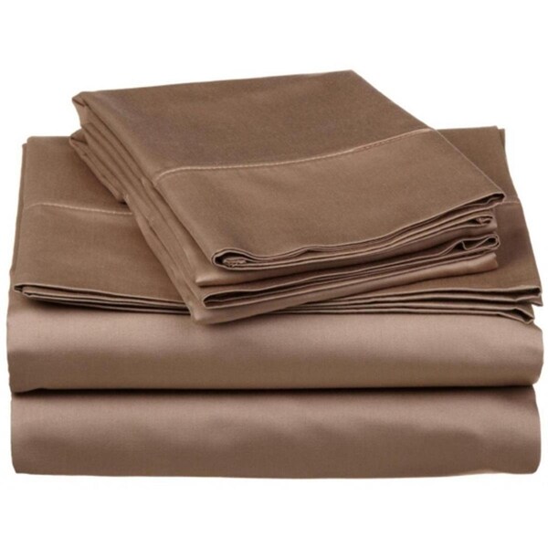 Superior  530 Thread Count Egyptian Cotton Twin XL Sheet Set Solid  Taupe - 530XLSH SLTP