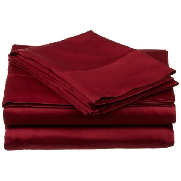 Superior  400 Thread Count Egyptian Cotton California King Sheet Set Solid  Burgundy - 400CKSH SLBG