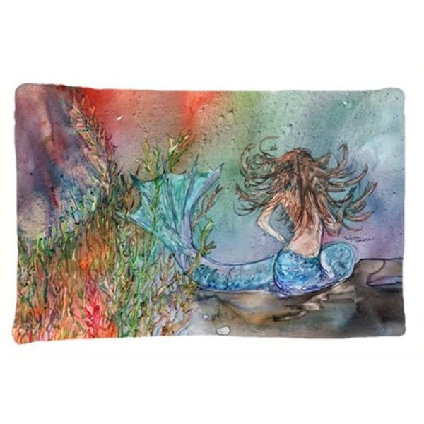 Carolines Treasures Carolines Treasures 8972PILLOWCASE Brunette Mermaid Water Fantasy Fabric Standard Pillowcase - 8972PILLOWCASE
