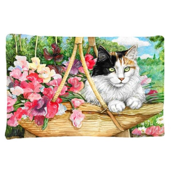 Carolines Treasures Carolines Treasures CDCO0178PILLOWCASE Cat in Basket Fabric Standard Pillowcase - CDCO0178PILLOWCASE