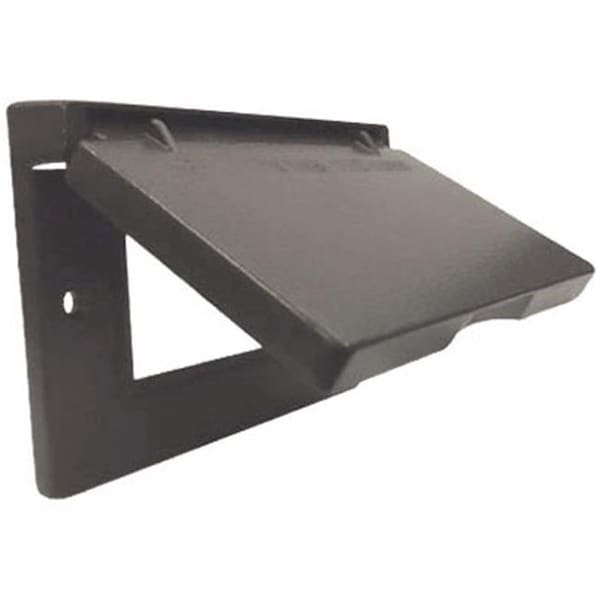 Hubbell Hubbell Electrical 1C-GH-BR Horizontal Ground Fault Interrupter Single Gang Flip Cover; Bronze - 495937