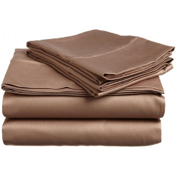 Impressions By Luxor Treasures 400 Thread Count Egyptian Cotton California King Sheet Set Solid Taupe - 400CKSH SLTP