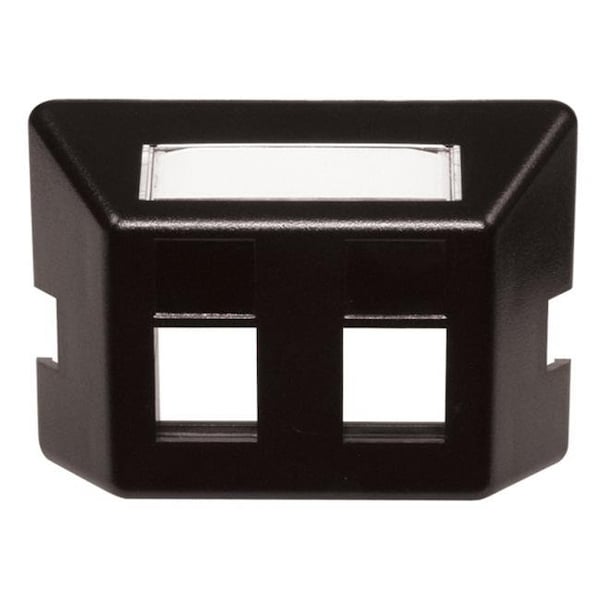 Hubbell Hubbell FP2BK Furniture Plate - 2-Port; Black - FP2BK