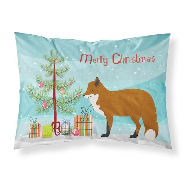 Carolines Treasures Carolines Treasures BB9243PILLOWCASE Red Fox Christmas Fabric Standard Pillowcase - BB9243PILLOWCASE