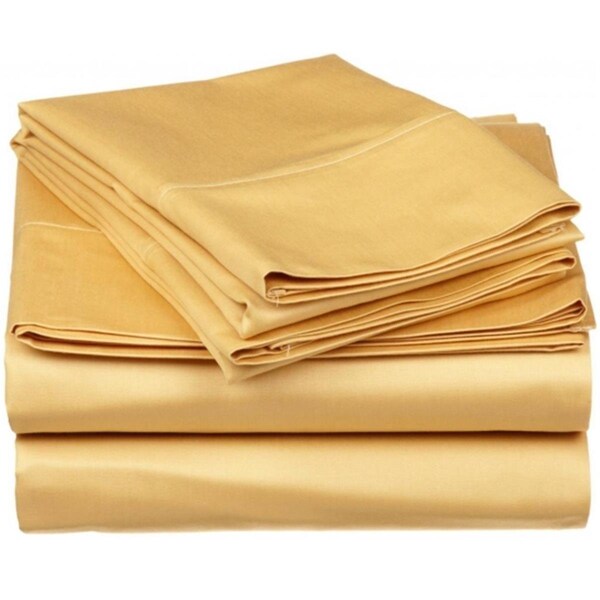 Superior  530 Thread Count Egyptian Cotton California King Sheet Set Solid  Gold - 530CKSH SLGL