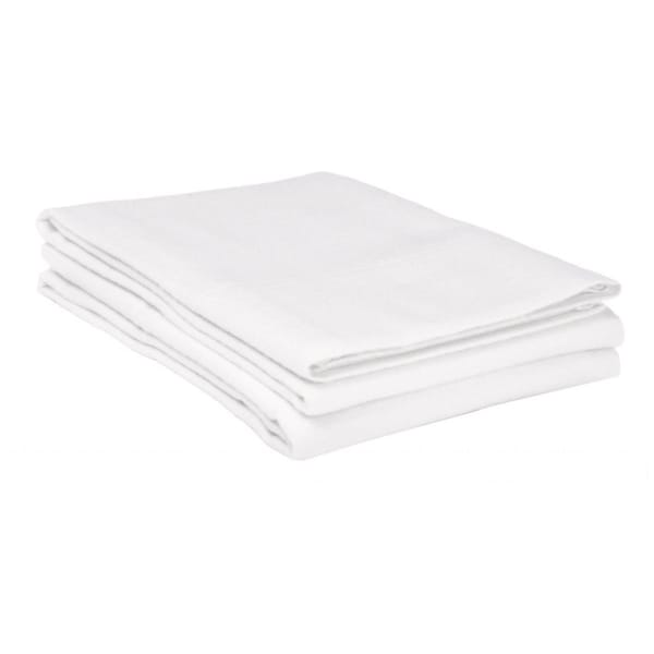 Impressions By Luxor Treasures Cotton Flannel King Pillowcase Set Solid- White - FLAKGPC SLWH