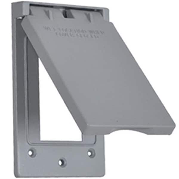 Hubbell Hubbell Electrical 1C-GVX Vertical Ground Fault Interrupter Receptacle Flip Cover; Gray - 665877