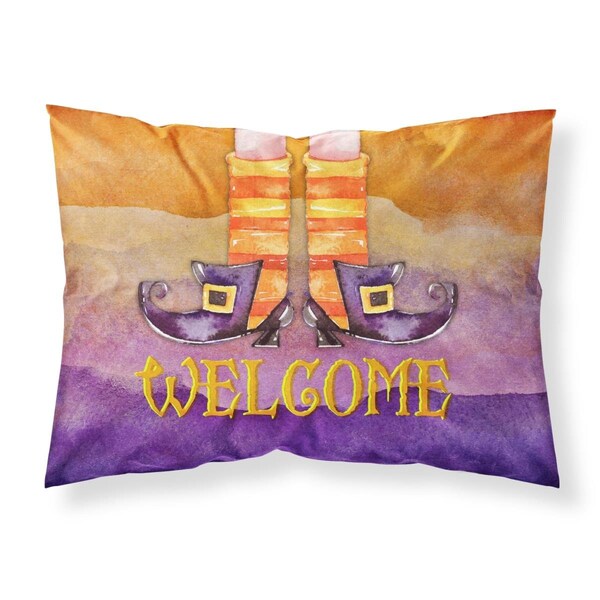 Carolines Treasures Halloween Welcome Witches Feet Fabric Standard Pillowcase - BB7459PILLOWCASE