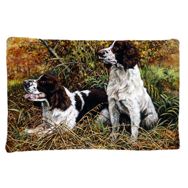 Jensendistributionservices Two Springer Spaniels in the Grasses Fabric Standard Pillowcase - MI2557558