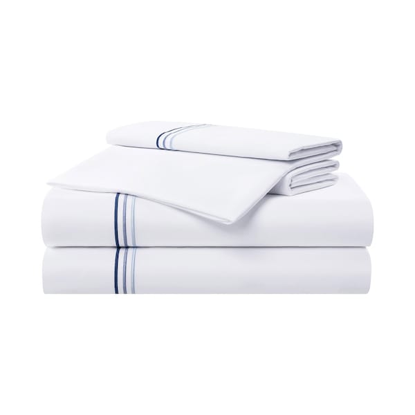 Monarch Brands Aston & Arden Sateen - Queen, Blue - P-SS-T600-QN-BL