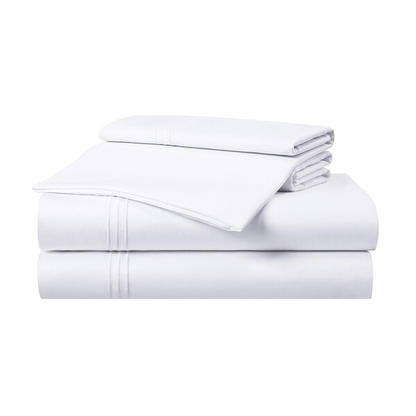 Monarch Brands Aston & Arden Sateen - King, White - P-SS-T600-KG-WH
