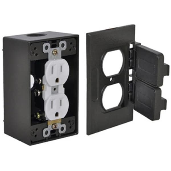 Hubbell Hubbell Electrical FCD35-BR Duplex Receptacle Outlet Kit; Bronze - 620866