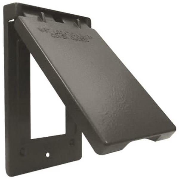 Hubbell Hubbell Electrical 1C-GV-BR Vertical Ground Fault Interrupter Single Gang Flip Cover; Bronze - 496042