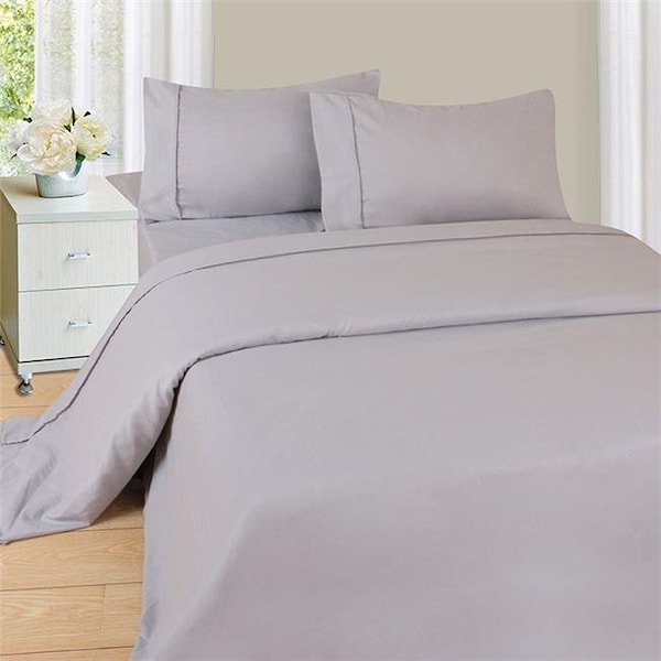 Bedford Homes Bedford Homes 66A-34352 1200 Series 3 Piece Twin Size Sheet Set - Silver - 66A-34352