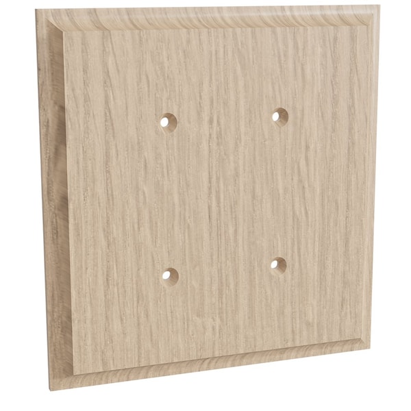 Designs Of Distinction Double Blank Switch Plate Cover - White Oak - 01452002WK1