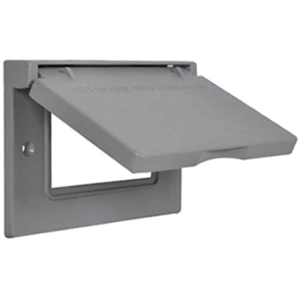 Hubbell Hubbell Electrical 1C-GHX Horizontal Ground Fault Interrupter Single Gang Flip Cover; Gray - 811208