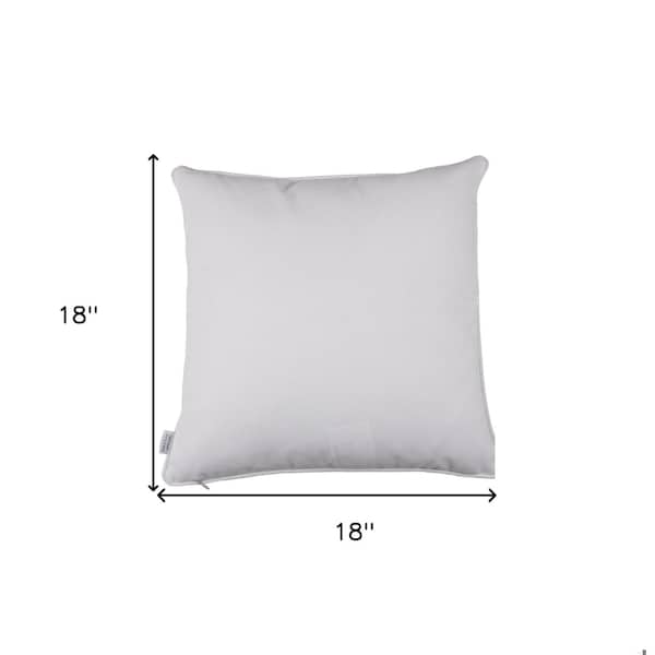 Homeroots Blue Flower Square Style Decorative Throw Pillow Cover 18 x 18 in. - 355487