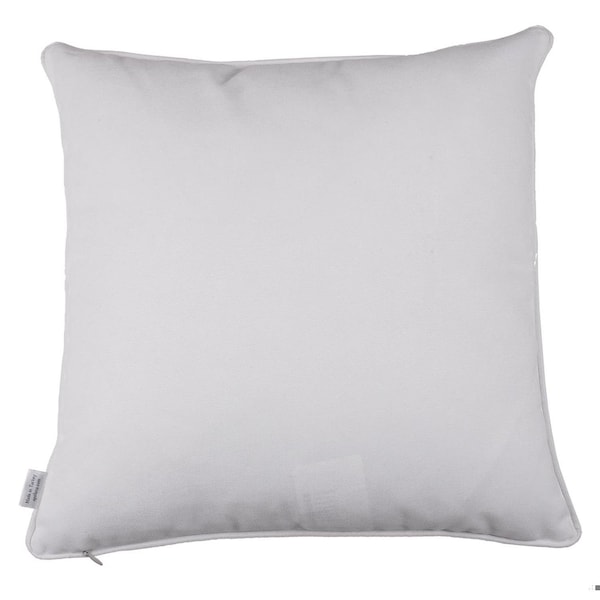 Homeroots Blue Flower Square Style Decorative Throw Pillow Cover 18 x 18 in. - 355487