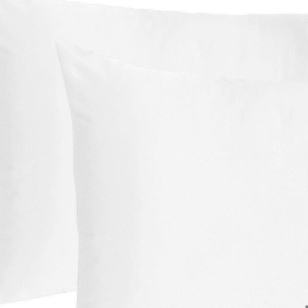 Homeroots 20 x 26 in. White Dreamy Silky Satin Standard Size Pillowcases - 387858