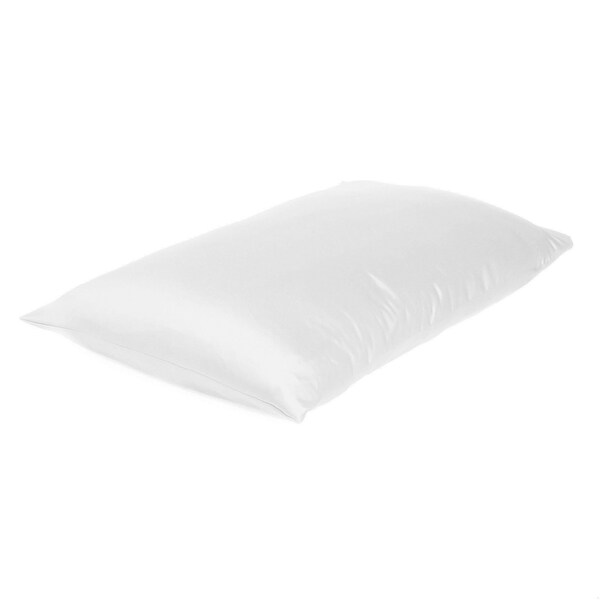 Homeroots 20 x 26 in. White Dreamy Silky Satin Standard Size Pillowcases - 387858