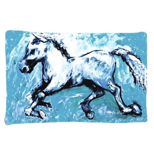 Carolines Treasures Carolines Treasures MW1171PILLOWCASE Shadow The Horse In Blue Moisture Wicking Fabric Standard Pillowcase - MW1171PILLOWCASE