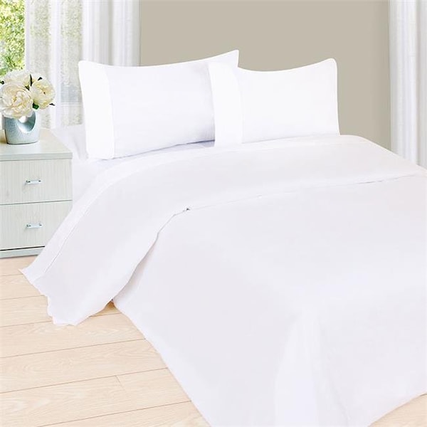 Bedford Homes Bedford Homes 66A-34130 1200 Series 4 Piece Full Size Sheet Set - White - 66A-34130