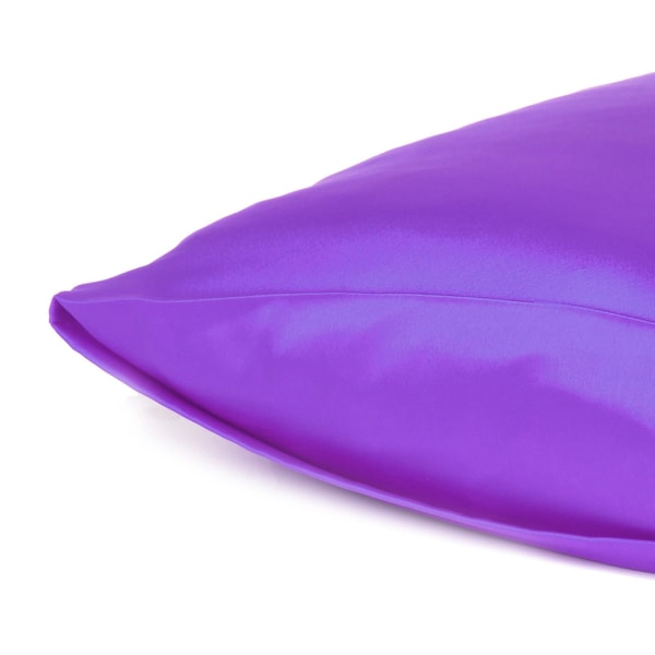 Homeroots 20 x 30 in. Bright Purple Dreamy Silky Satin Queen Size Pillowcases - 387907