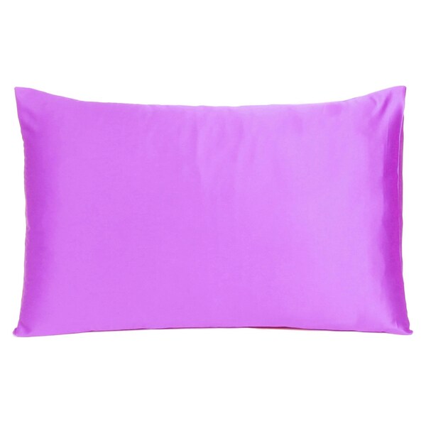 Homeroots 20 x 26 in. Violet Dreamy Silky Satin Standard Size Pillowcases - 387866