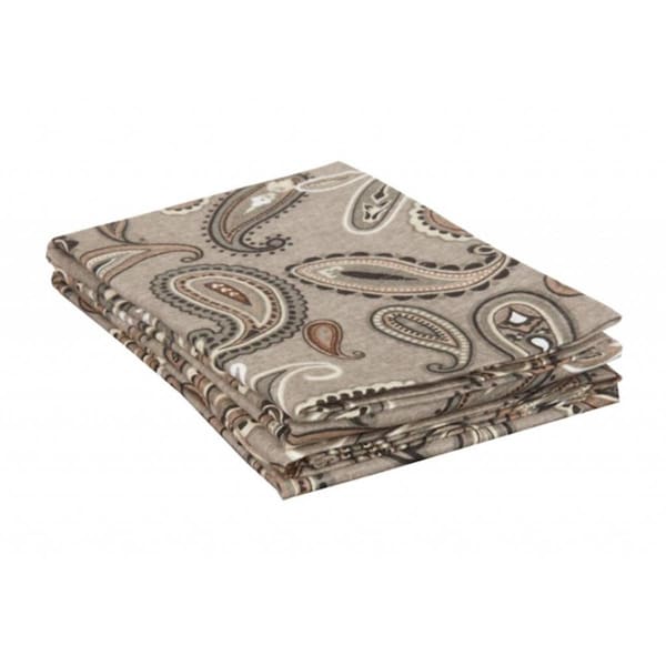 Impressions By Luxor Treasures Cotton Flannel Standard Pillowcase Set Paisley, Grey - FLASDPC PAGR