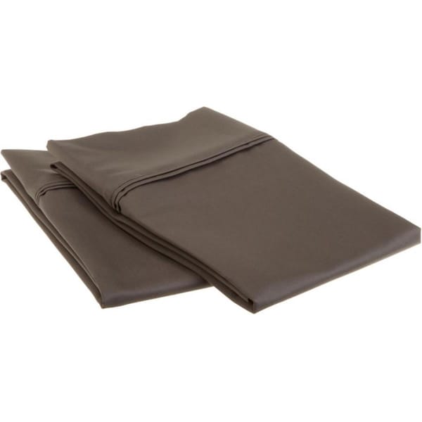 Impressions By Luxor Treasures Egyptian Cotton 1200 Thread Count Solid Pillowcase Set King-Charcoal - 1200KGPC SLCHR