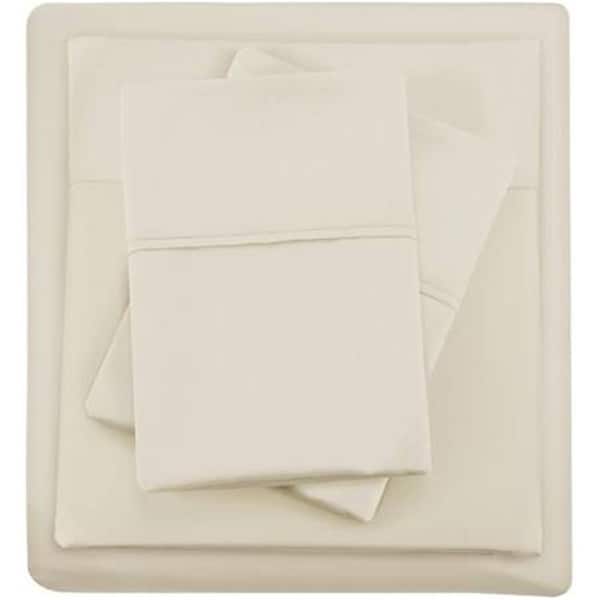 Madison Park California King Size Cotton Blend Sheet Set, Ivory - MP20-4847