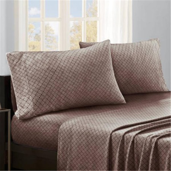 True North By Sleep Philosophy True North Micro Fleece Brown Sheet Set - Twin XL - SHET20-737