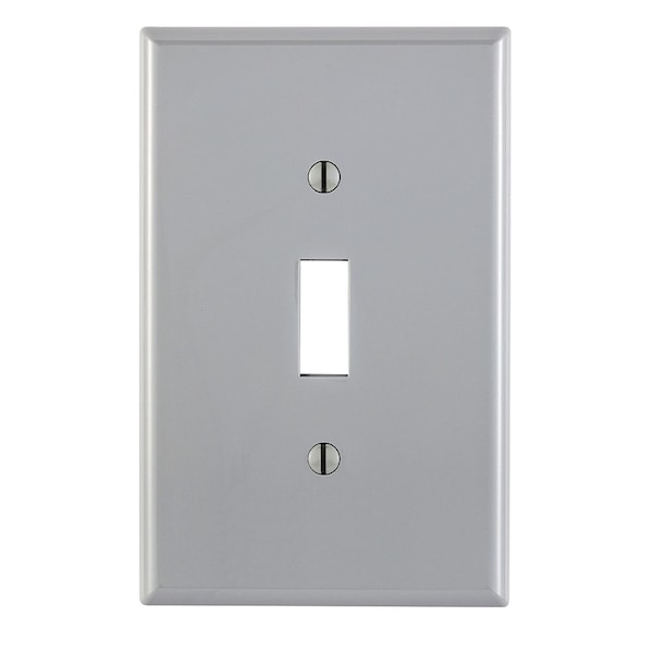 Leviton Wallplates Mid Nyl 1G Tog-Gy - PJ1-GY