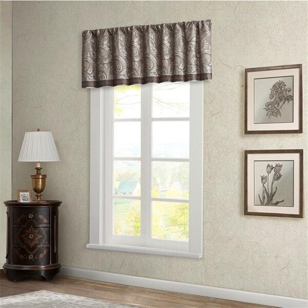 Madison Park Madison Park MP41-1456 Aubrey Jacquard Window Valance; Blue - MP41-1456