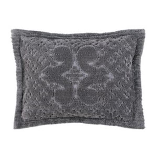 Better Trends Ashton Cotton Pillow Sham, Gray - Standard Size - SHAS2127GRY