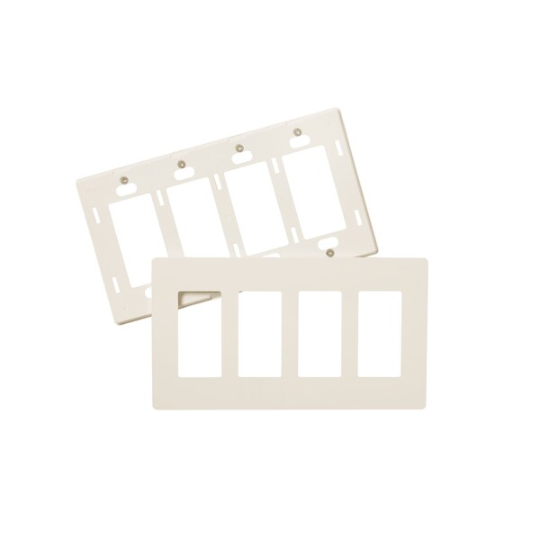 Faith Wall Plate, Number of Gangs: 4-Gang Plastic, Light Almond - SWP4-LA-50