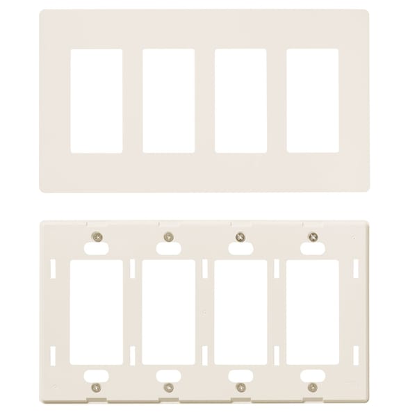 Faith Wall Plate, Number of Gangs: 4-Gang Plastic, Light Almond - SWP4-LA-50