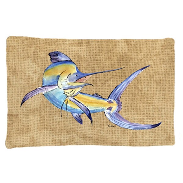 Carolines Treasures 20.5 x 30 in. Blue Marlin Moisture Wicking Fabric Standard Pillow Case - 8811PILLOWCASE