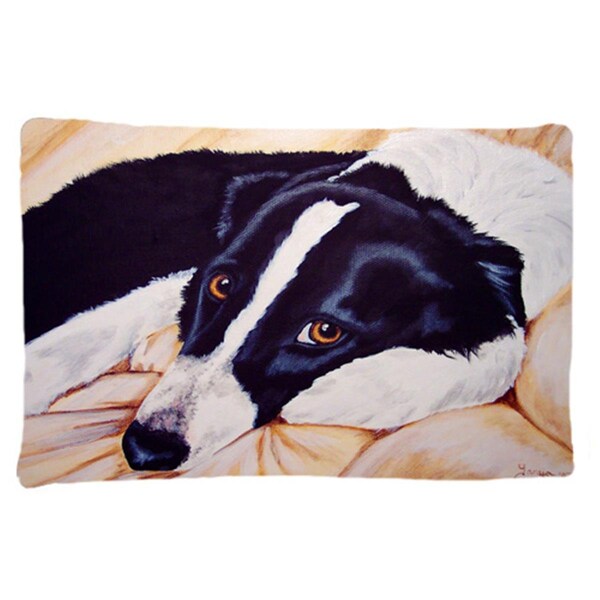 Carolines Treasures Naptime Border Collie Fabric Standard Pillowcase - CA78345