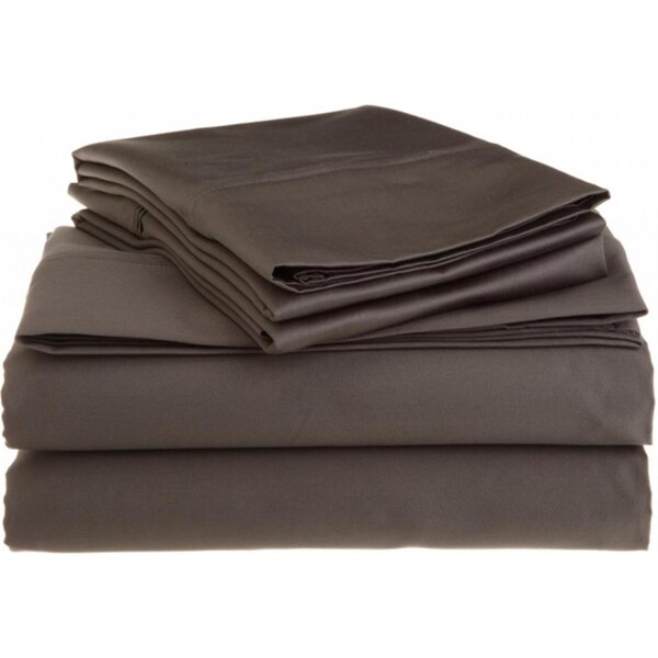 Impressions By Luxor Treasures Egyptian Cotton 1200 Thread Count Solid Sheet Set King-Charcoal - 1200KGSH SLCHR