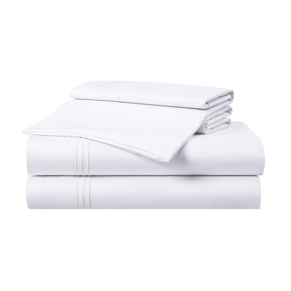 Monarch Brands Aston & Arden Sateen - California King, White - P-SS-T600-CK-WH