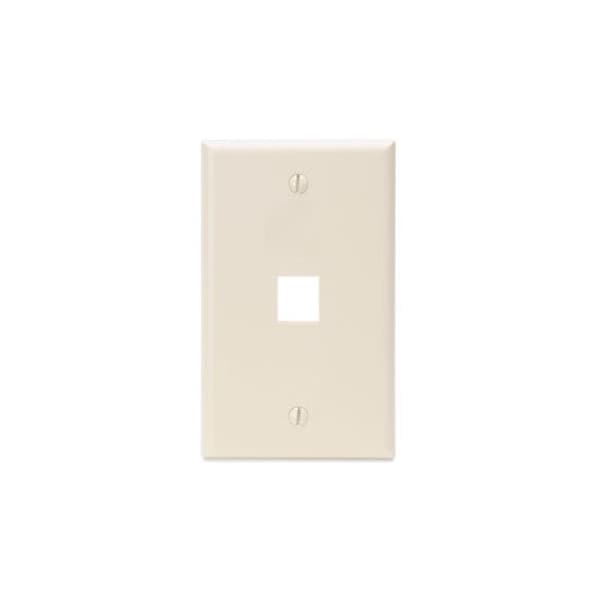 Leviton 1 Port Wallplate Single Gang, Light Almond - 41080-1TP
