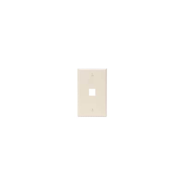 Leviton 1 Port Wallplate Single Gang, Light Almond - 41080-1TP