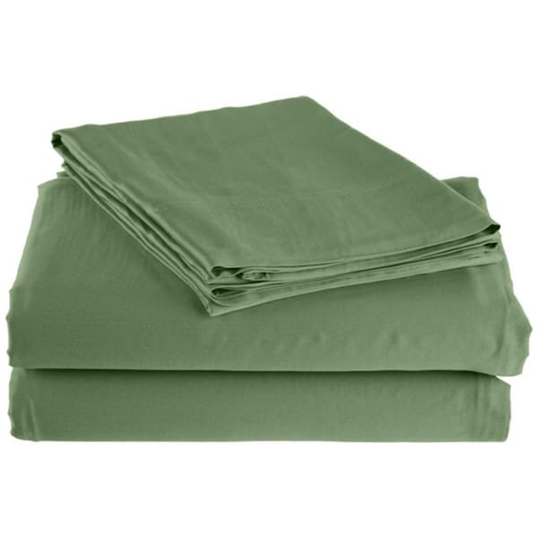 Impressions By Luxor Treasures Rayon from Bamboo 300 Thread Count Solid Sheet Set Full-Sage - B300FLSH SLSG