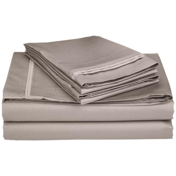 Impressions By Luxor Treasures Egyptian Cotton 650 Thread Count Solid Sheet Set California King-Grey - 650CKSH SLGR
