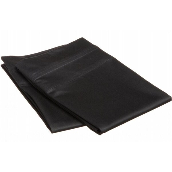 Impressions By Luxor Treasures Egyptian Cotton 650 Thread Count Solid Pillowcase Set King-Black - 650KGPC SLBK